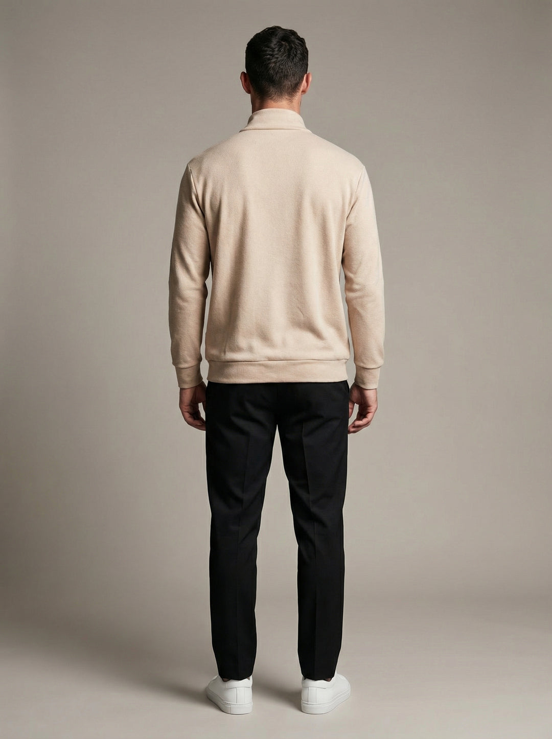 Regular Smooth Quarter Zip Knit