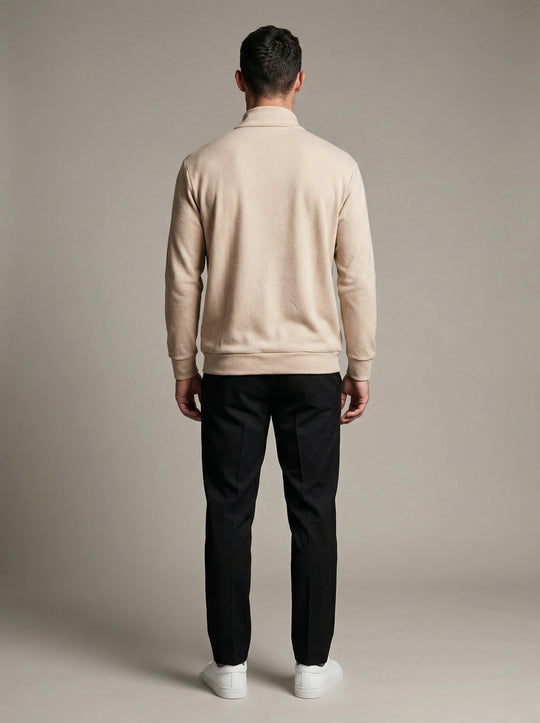 Regular Smooth Quarter Zip Knit