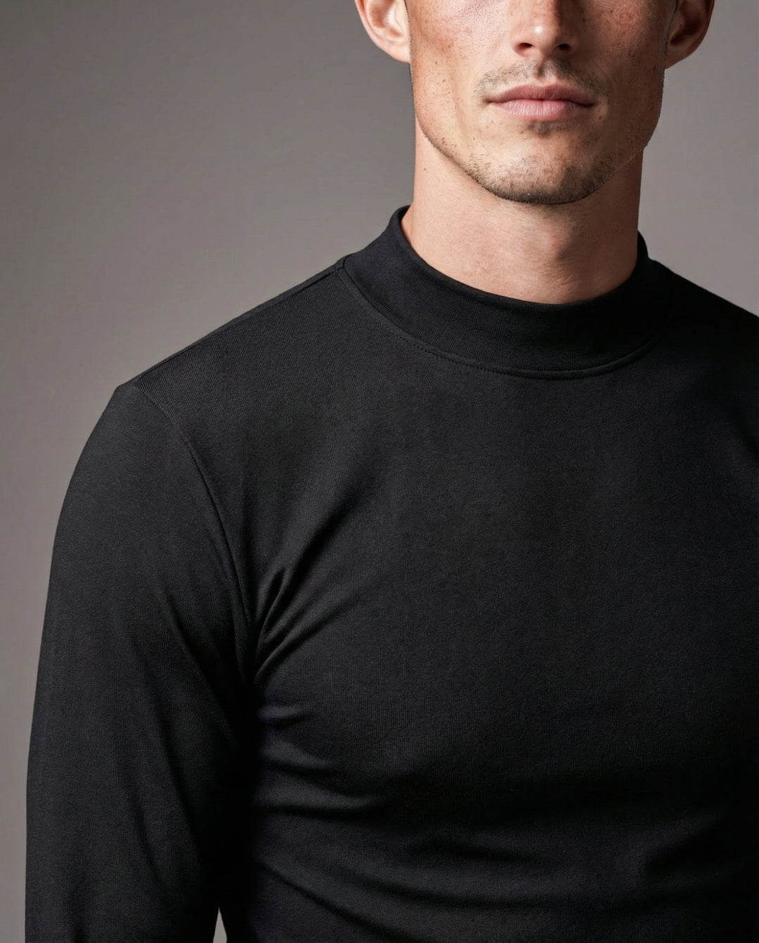 Slim Mock Neck Top