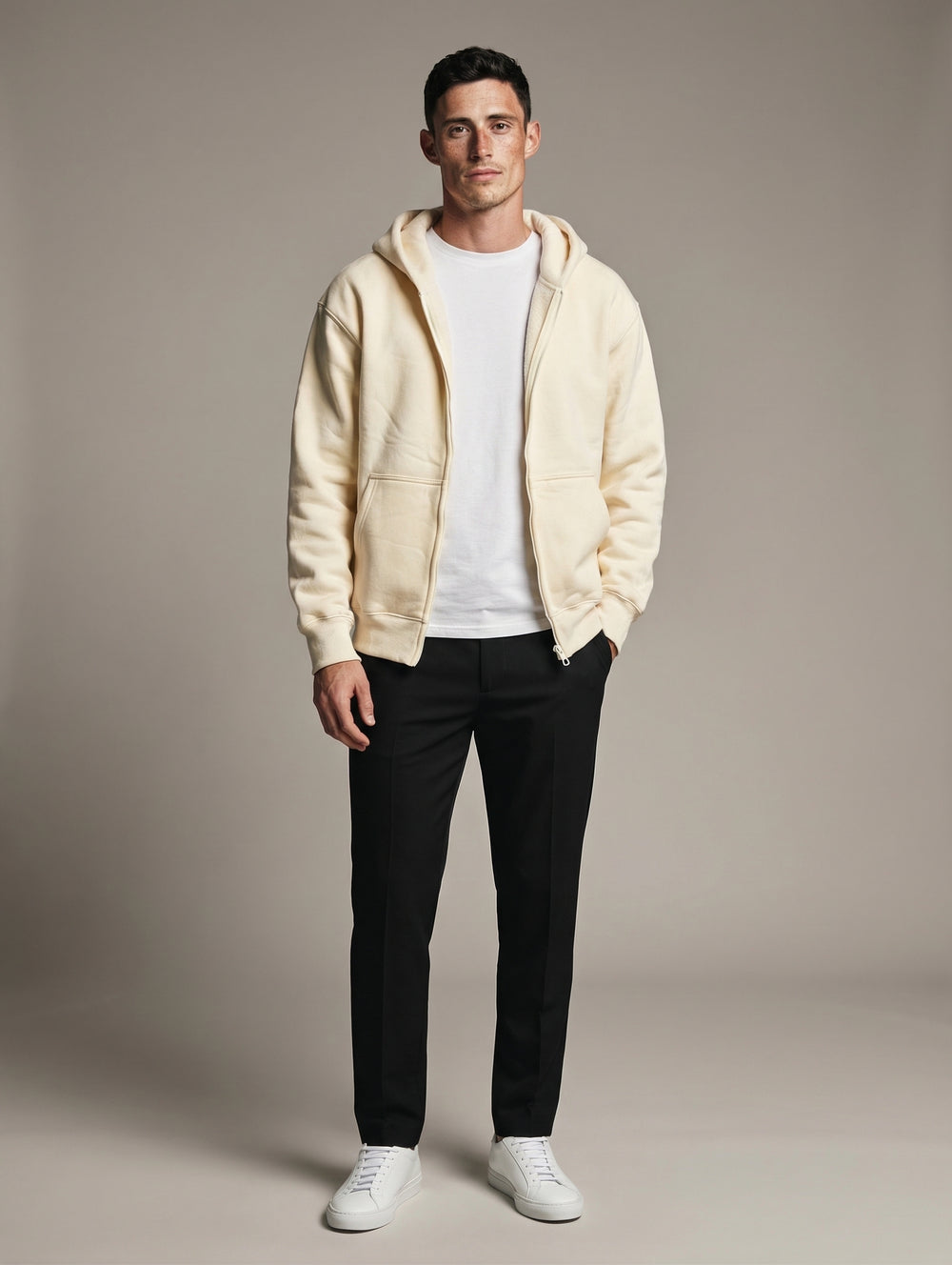 Relaxed Zip Hoodie
